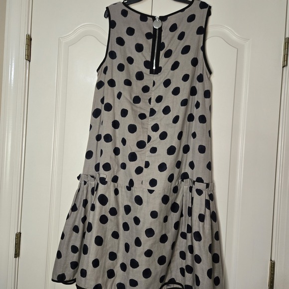 NY 77‎ Dress Polka Dot Sleeveless  Pockets Zipper  Size S/M Measured In Pics NWT - Picture 4 of 13